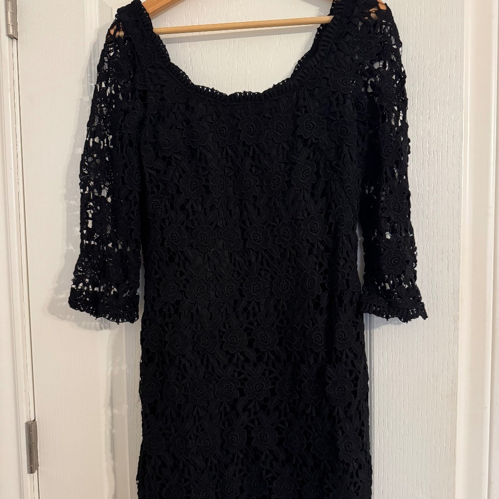 White House Black Market Lace Black Dress